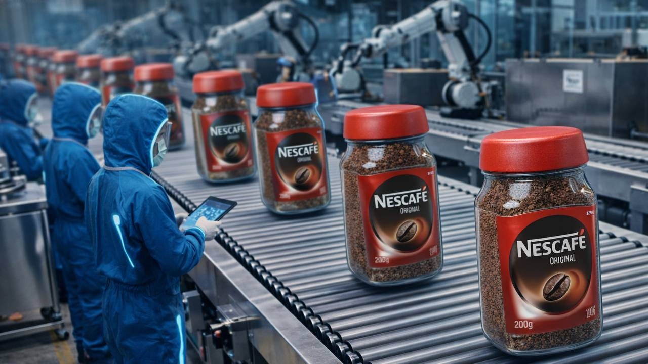 Cómo se Fabrica Realmente el Café Instantáneo Nescafe Dentro de la Fábrica (Proceso Completo)