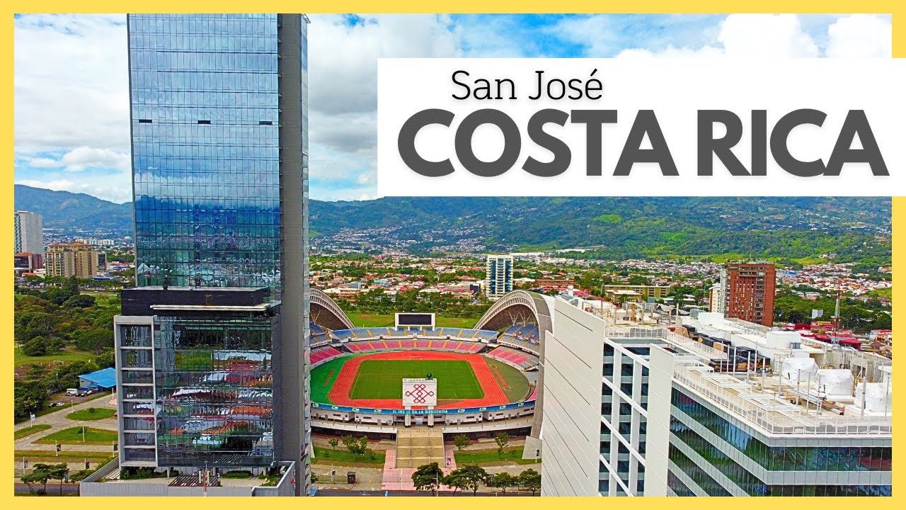 Cloudy day in SABANA and NUNCIATURA SAN JOSE COSTA RICA Drone 4K
