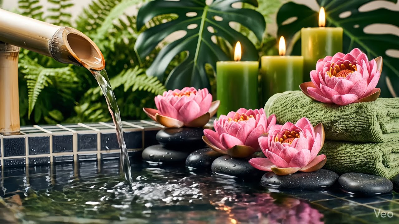 Relaxing Spa Water Sounds | Bamboo Fountain & Pure Zen Calm