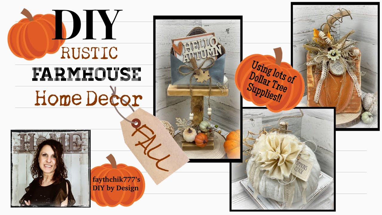 DIY Rustic Farmhouse Fall Home Decor | DIY Dollar Tree Fall Decor | DIY Dollar Tree Fall Crafts 2022