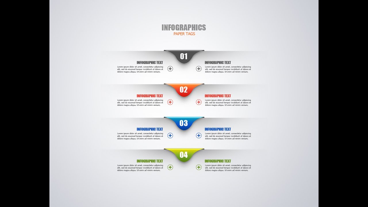 Photoshop Tutorial Graphic Design Infographic Paper Tags