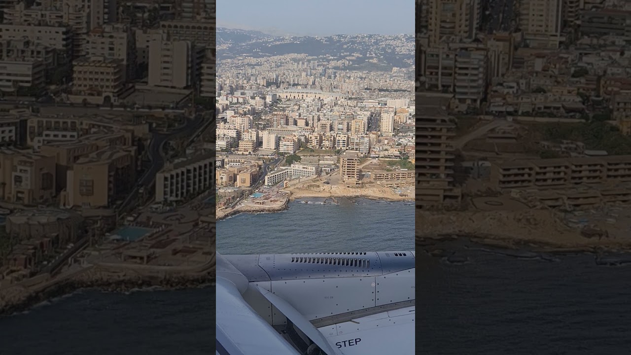 هبوط مطار بيروت  من لارنكا
