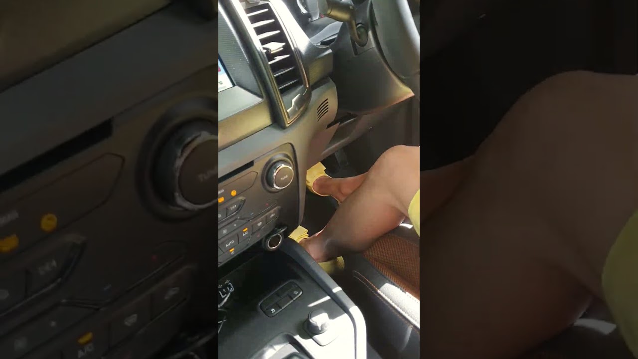 Driving In Yellow High Heels 