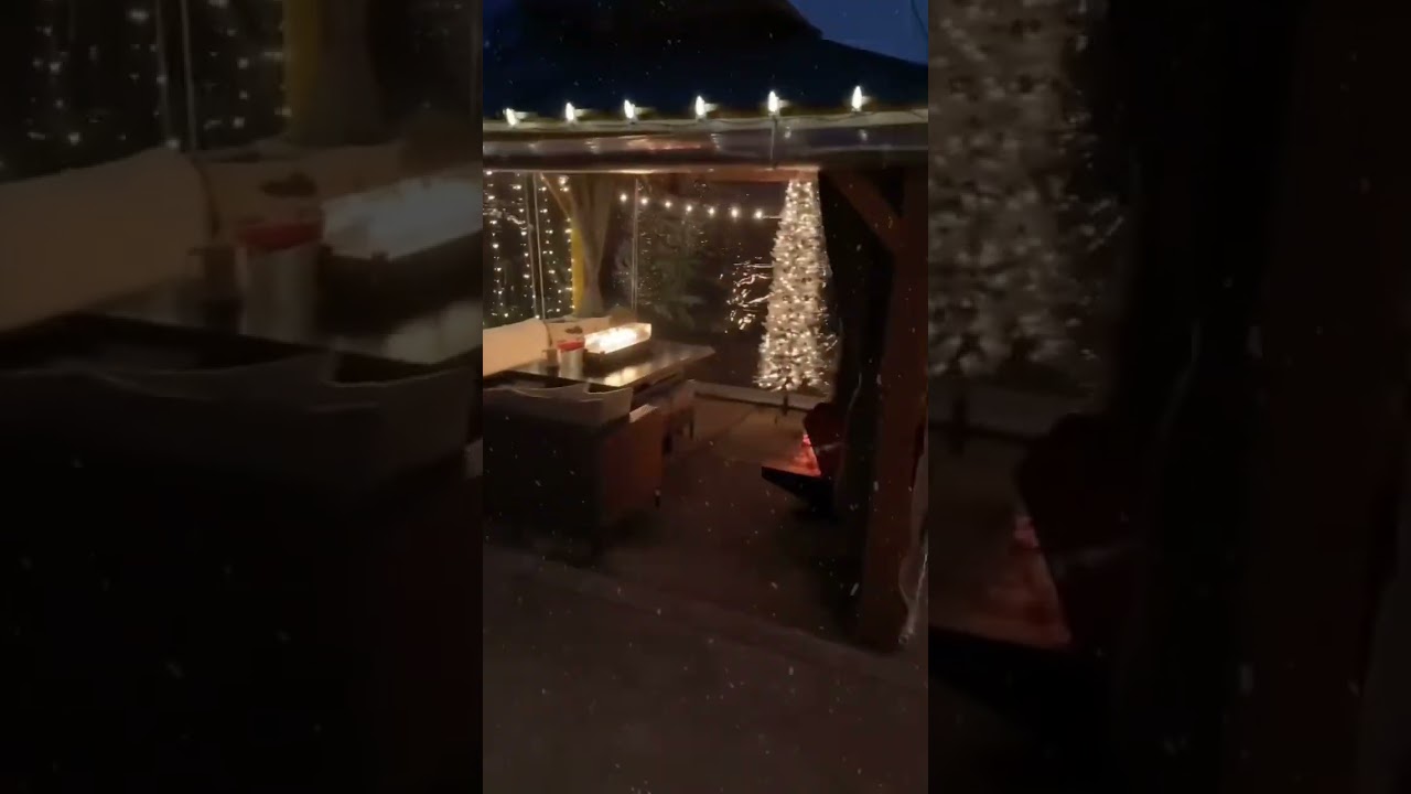 Getting our gazebo ready for a Chicago winter ❄️
