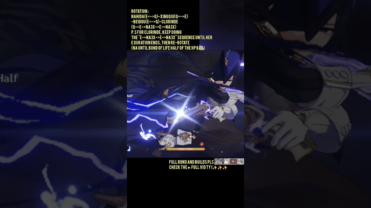 C0 Clorinde Quickbloom | 12-3-2 | Spiral Abyss 4.6/4.7 Floor 12-9⭐ | Genshin #genshinimpact #shorts