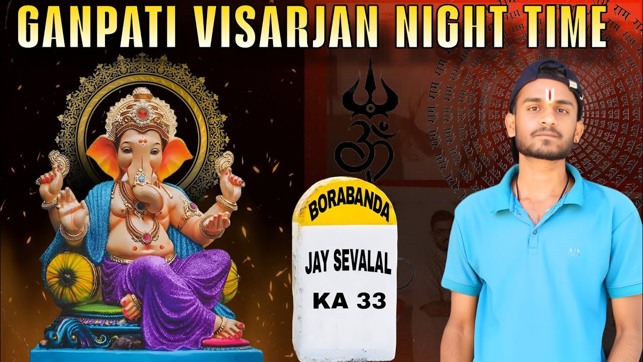 Borabanda Ganpati Visarjan 2025 | Night Time Full Masti & Celebration 🎉"