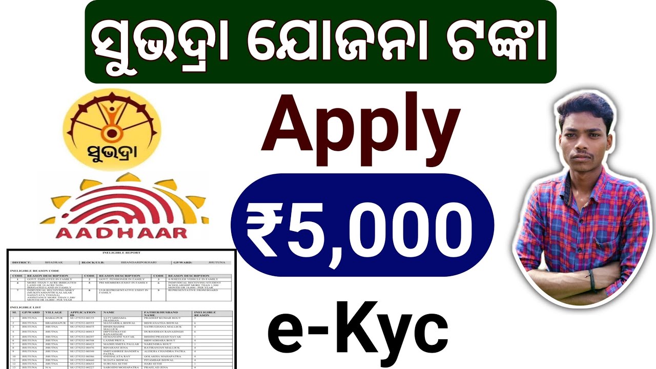 subhadra e kyc list pending aadhaar biometric kyc process Subhadra list 