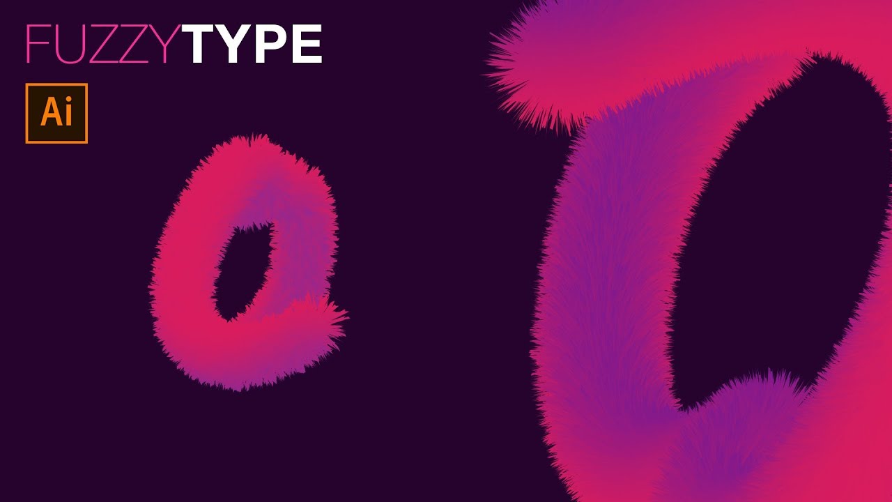 Illustrator Text Effect - FURRY TEXT Effect Tutorial