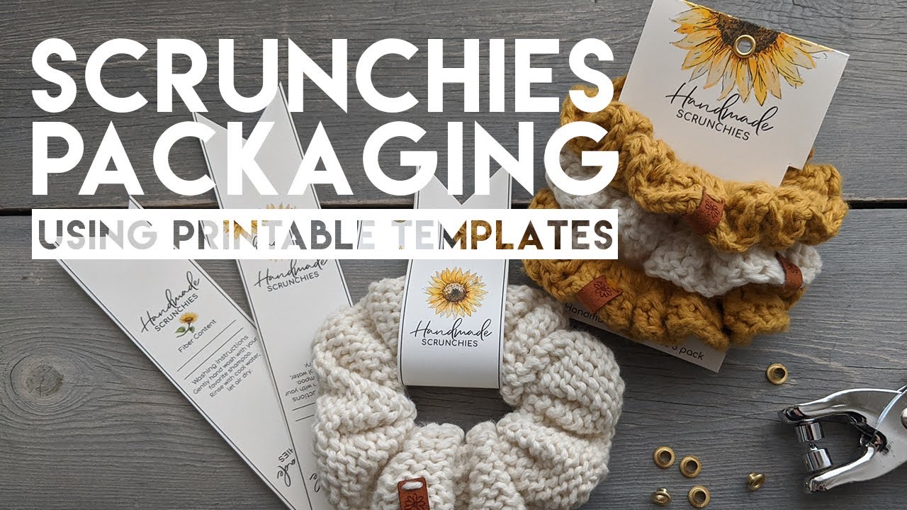 Packaging Scrunches Using a Savlabot 3 Pack Card Template