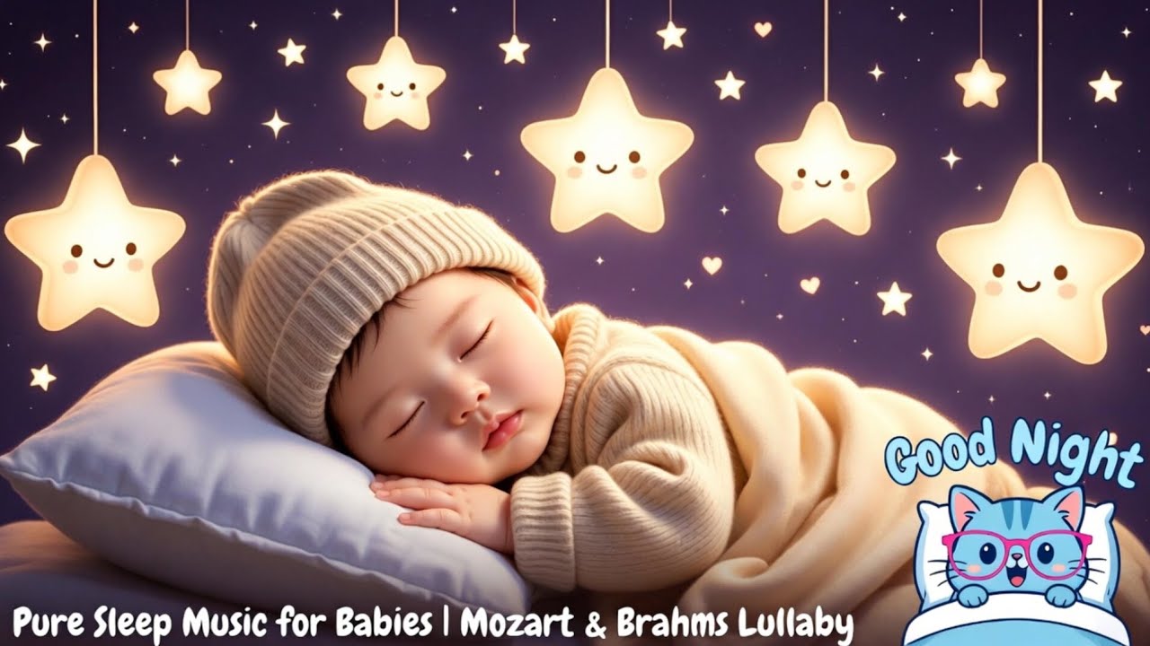 Baby Sleep Music 🌙 Instant Baby Sleep 💤 Deep Calm Night in 3 Minutes 🎶 Mozart & Brahms Lullabies