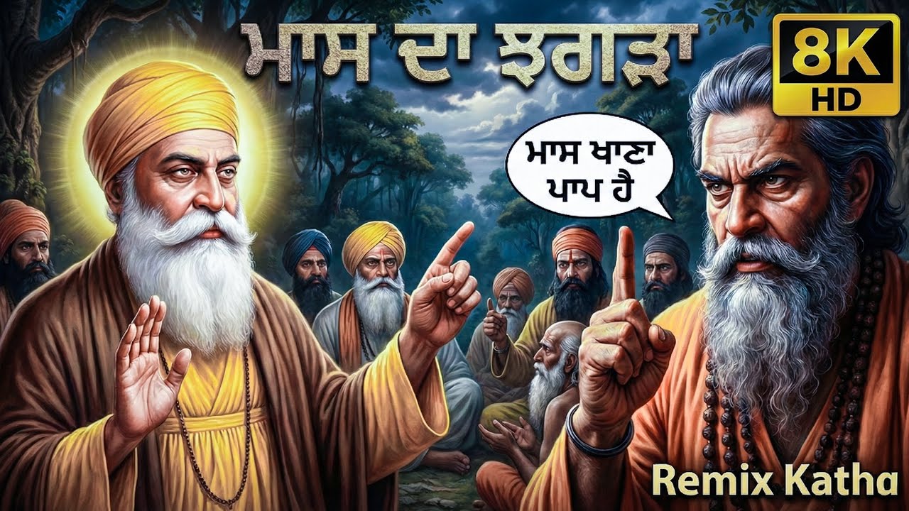 ੴ ਮਾਸ ਖਾਨ ਦੇ ਬਾਰੇ ਕੀ ਕੇਹਾ ਬਾਬਾ ਨਾਨਕ ਨੇ | Maas Khaan De Baare Ki Keha Baba Nanak Ne ☬( Remix Katha) 