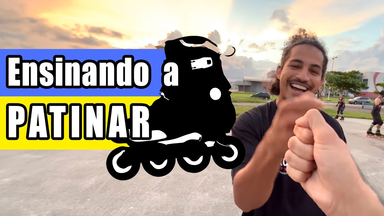 Ensinando a andar de patins na Roller Aula com Adrean Joras