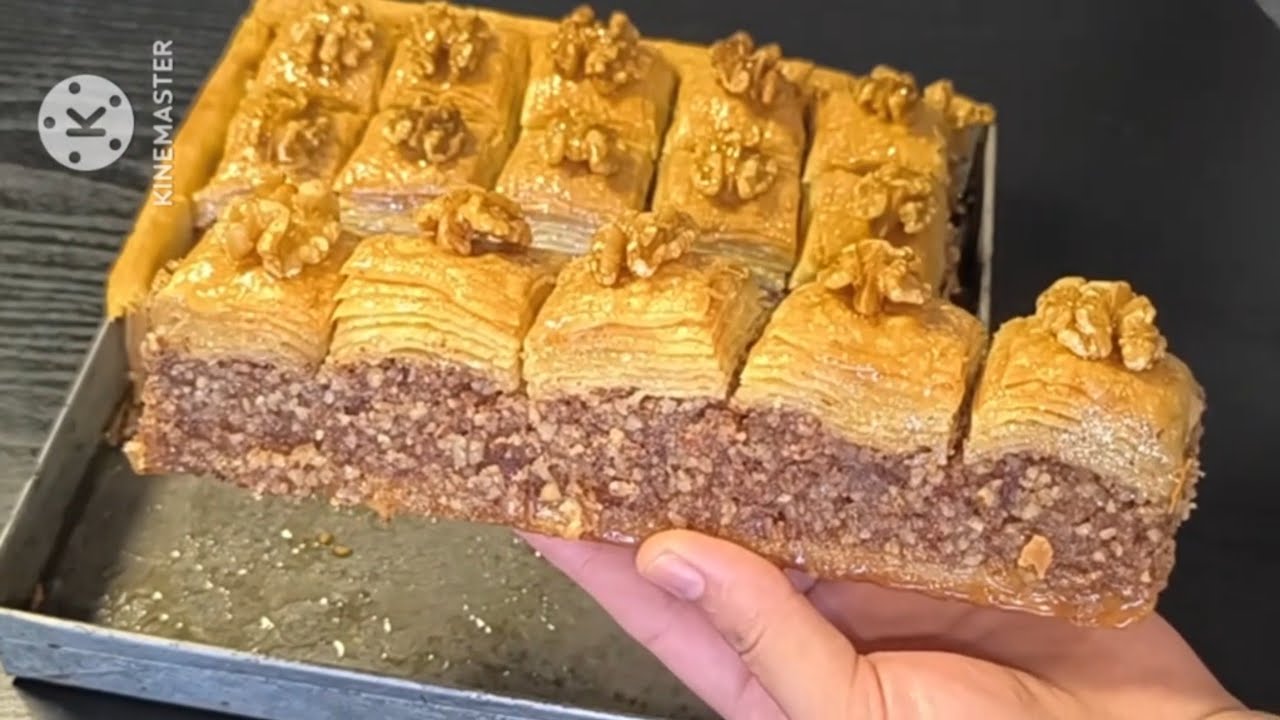 بقلاوة مورقة و معسلة للقلب،بدون آلة التوريق.