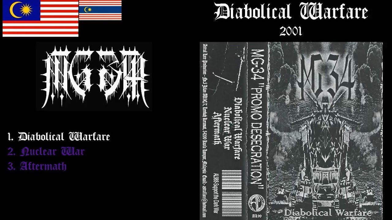 MG-34 – Diabolical Warfare (2001) (Black Metal Malaysia) [Full Demo]