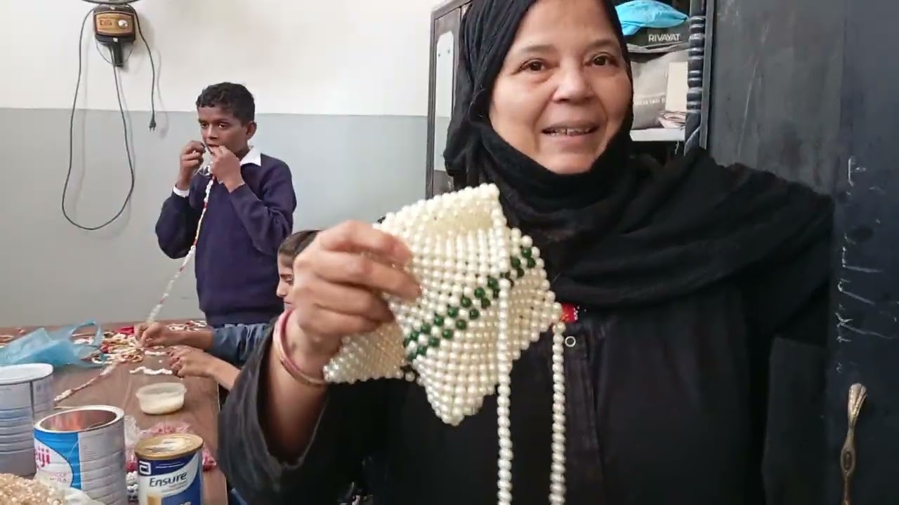 Pearl  Bags Making by Blind and Deaf n Dumb students of Pakistan Disabled Foundation.