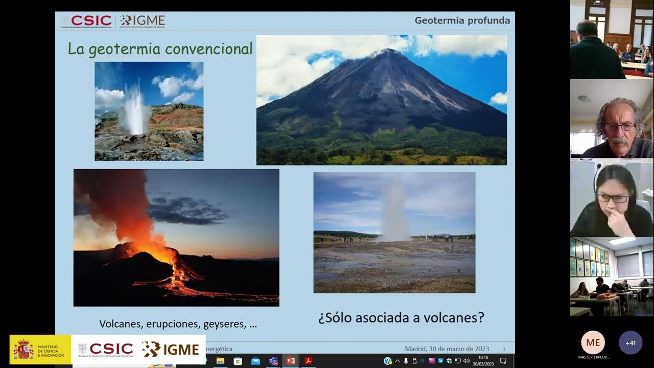 CHARLAS LA ENERGÍA GEOTÉRMICA Y SU ROL EN LA TRANSICIÓN ENERGÉTICA (IGME). Parte 1