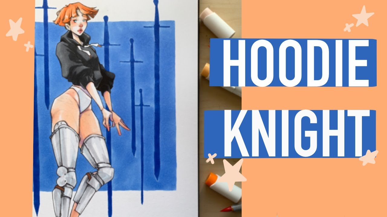 HOODIE KNIGHT! ⚔️ Trying Out the New Ohuhu Marker Sketchbooks ✨