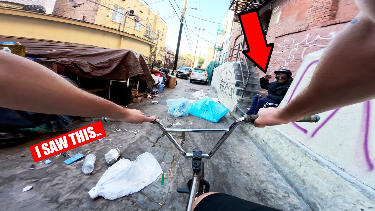 I Went Solo BMX Exploring In LA's Dirtiest Alleys And Saw This..
