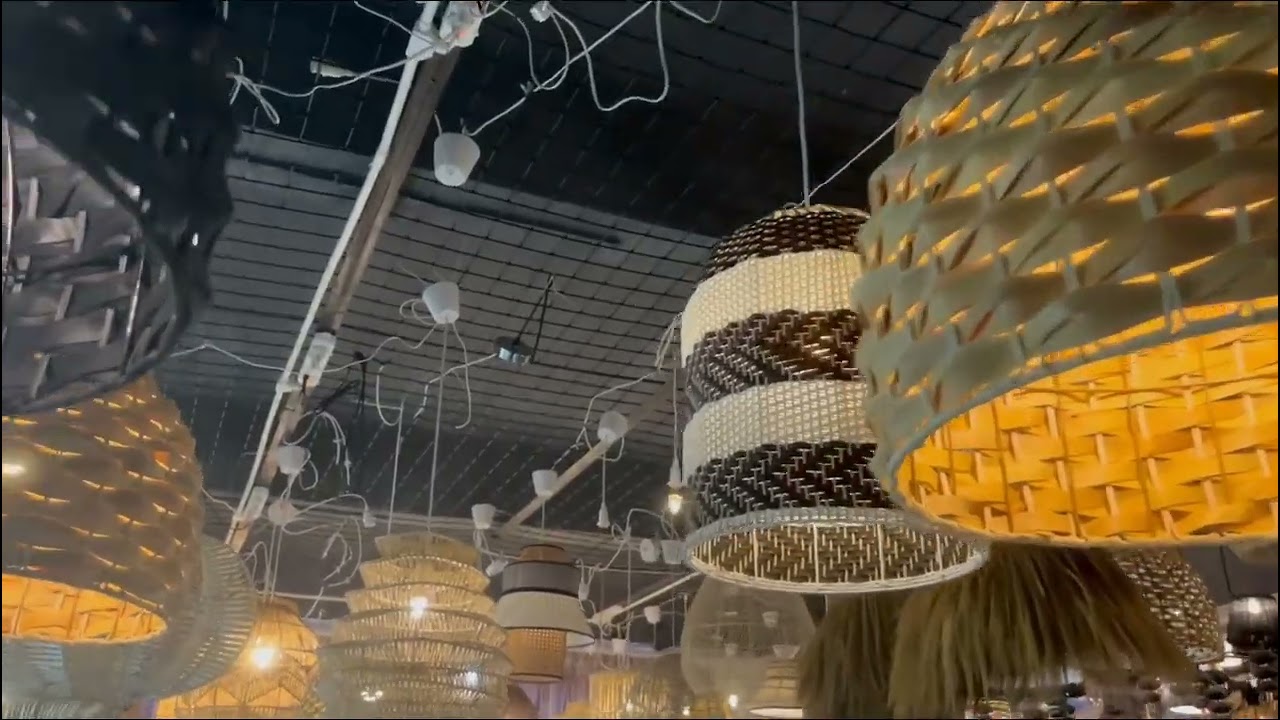 Rattan Lampshade Wicker Pendant Light Fixture Kitchen Dining Room  #lamp #light