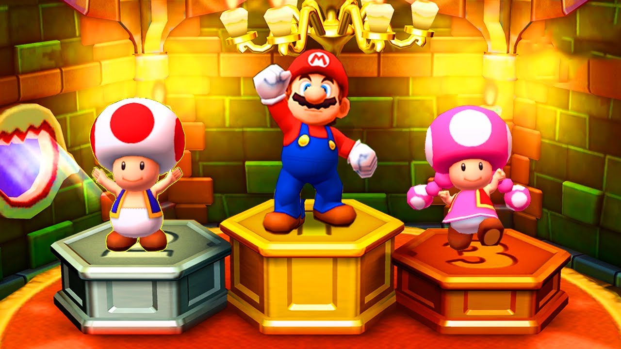Maio Party Star Rush - Twins Battle - Mario vs Luigi vs Toad vs Toadette