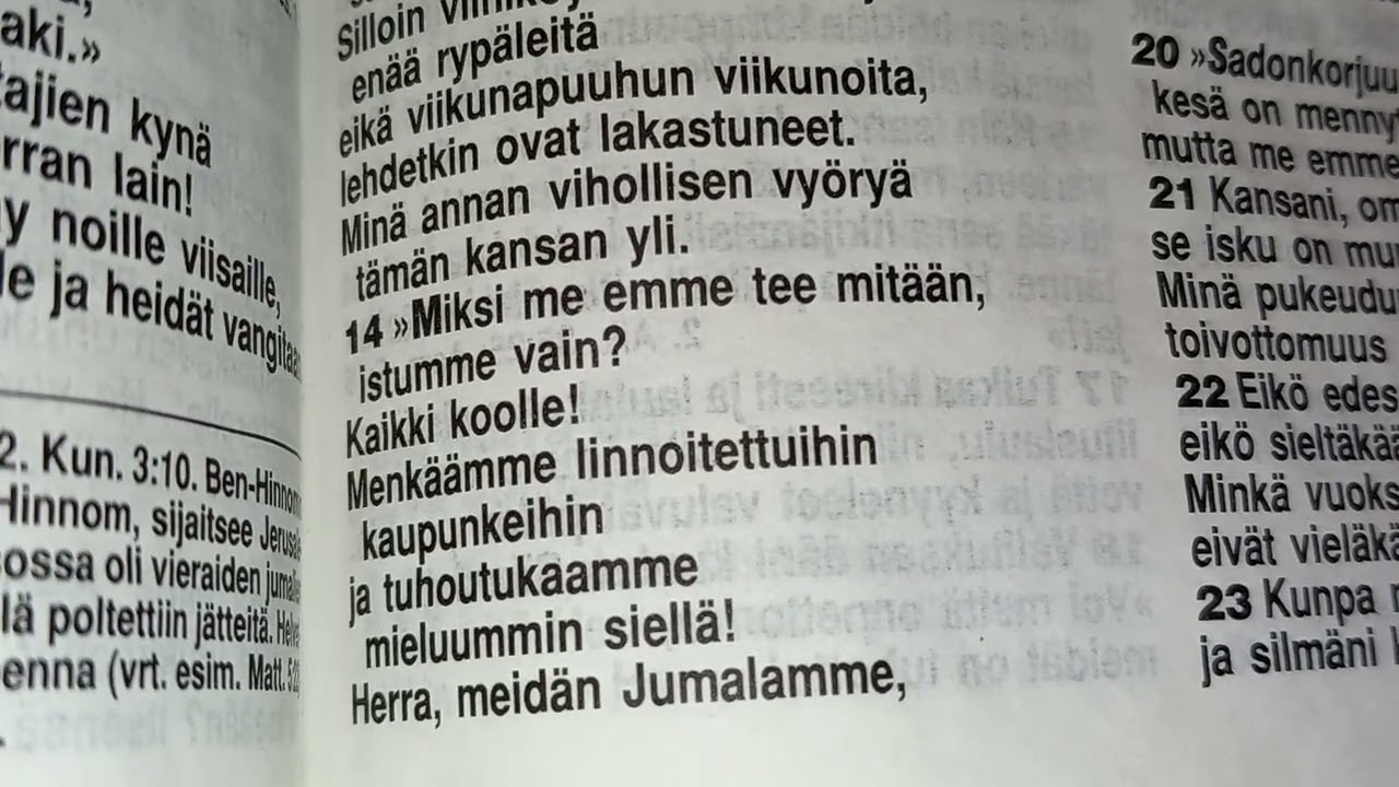 🕯️📜 Jeremian kirja luku 8.