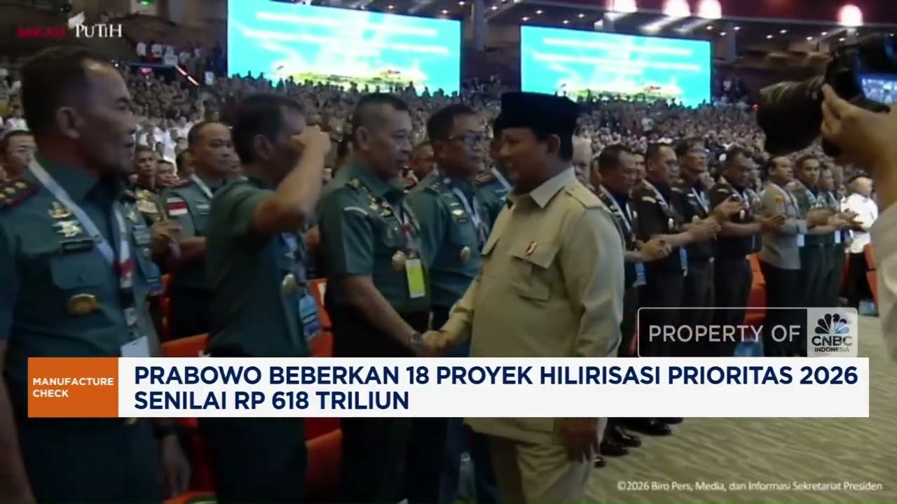 Prabowo Bebekan 18 Proyek Hilirisasi Prioritas 2026 Senilai 618 Triliun