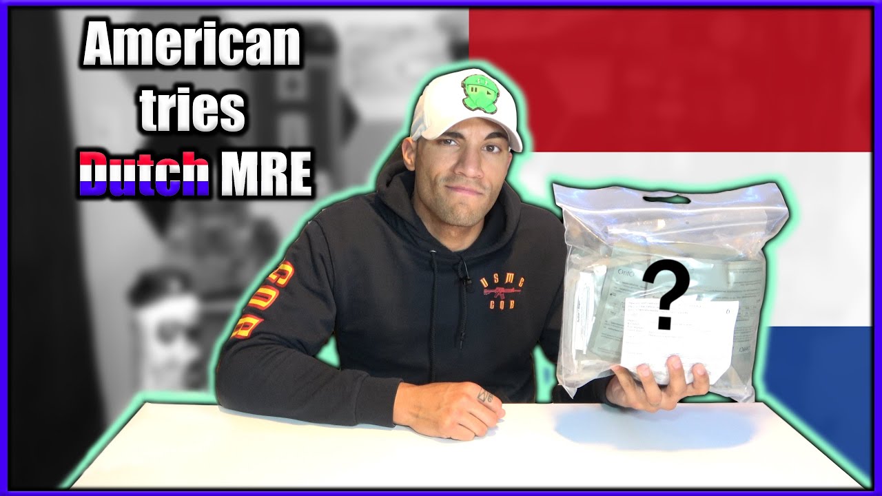 Американец пробует голландский MRE!