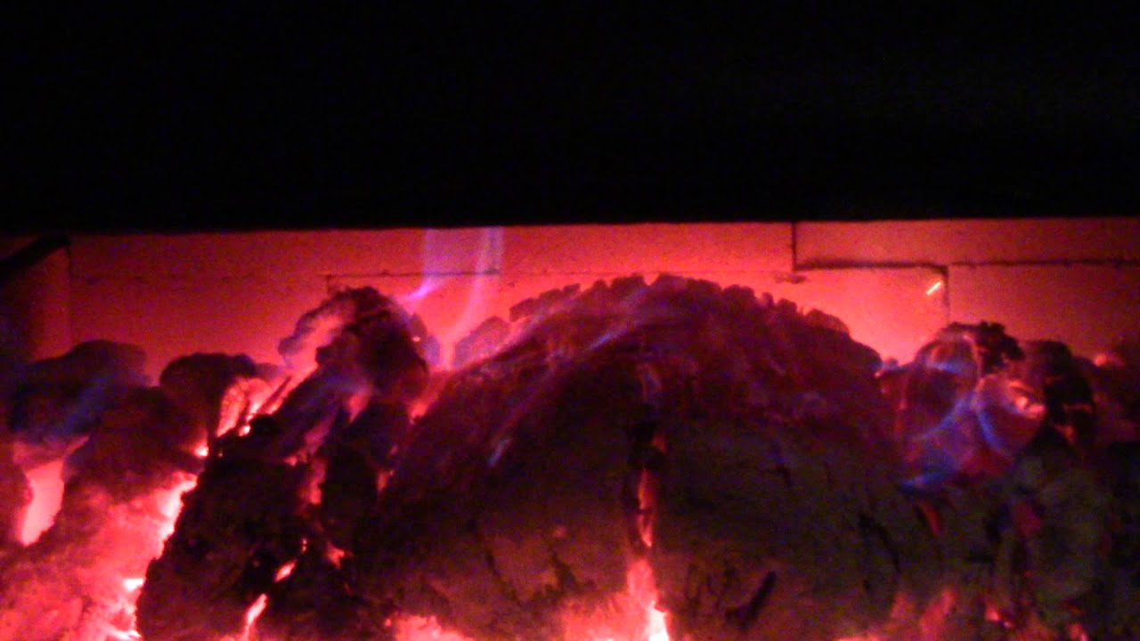 Wood Stove Blue Flames & Red Embers.2