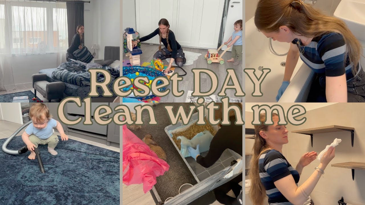 Clean with me and my toddler 😅 /Busy Mom/Bathroom deep clean/Laundry Day/Cleaning motivation