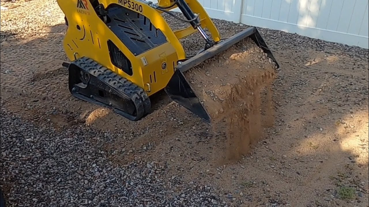 First job with the Chinese Mini Skid Steer!  @haulintrash #miniskidsteer #chineseminiskidsteer