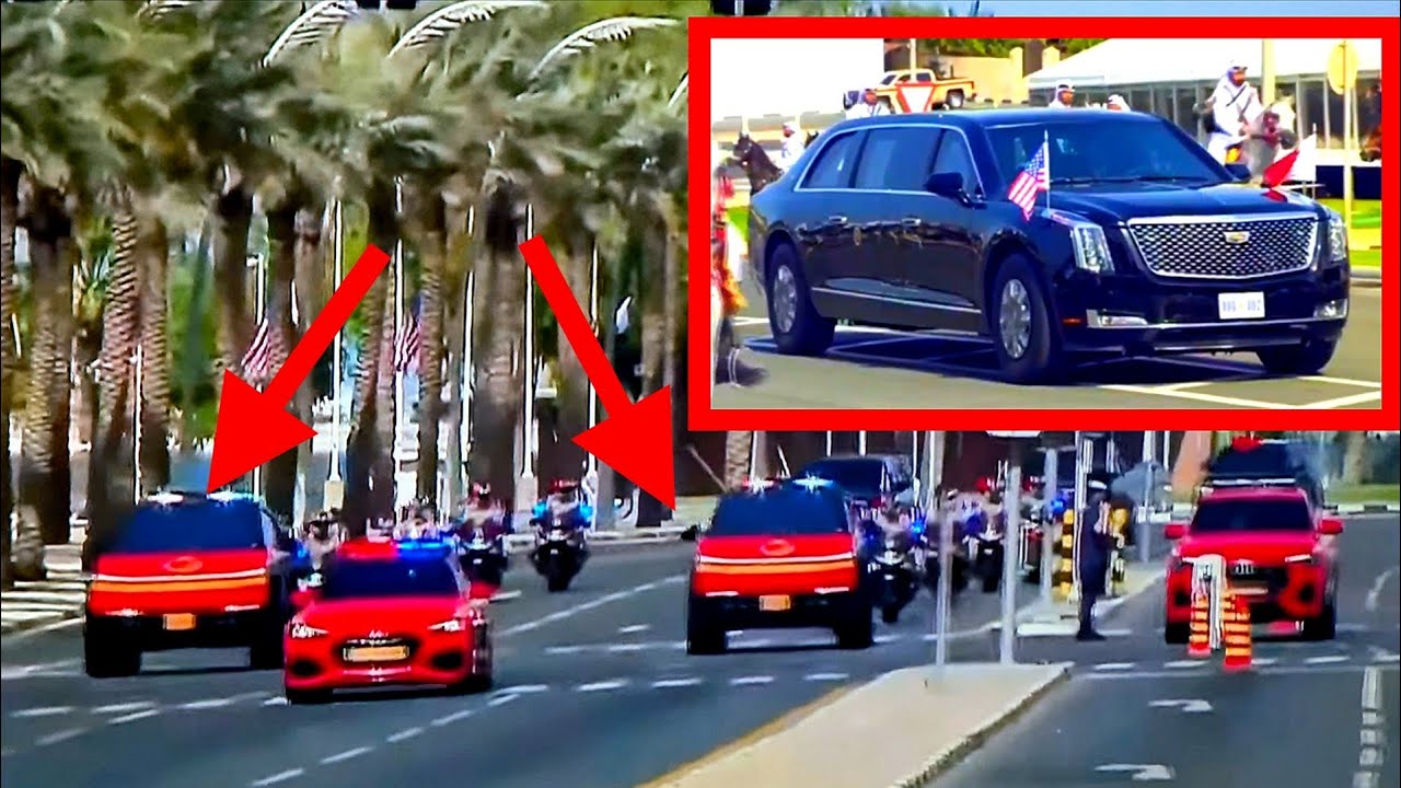 Monster Cybertrucks clearing way for Trump's 'Beast' in Doha, Qatar