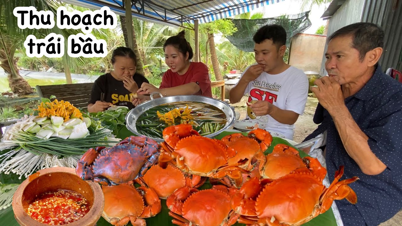 Cha té g.ã.y xương đòn. Quyên mua 5kg CUA CÀ MAU, cắt bầu nấu LẨU CUA BẦU bổ sung canxi. Quê Tôi #47