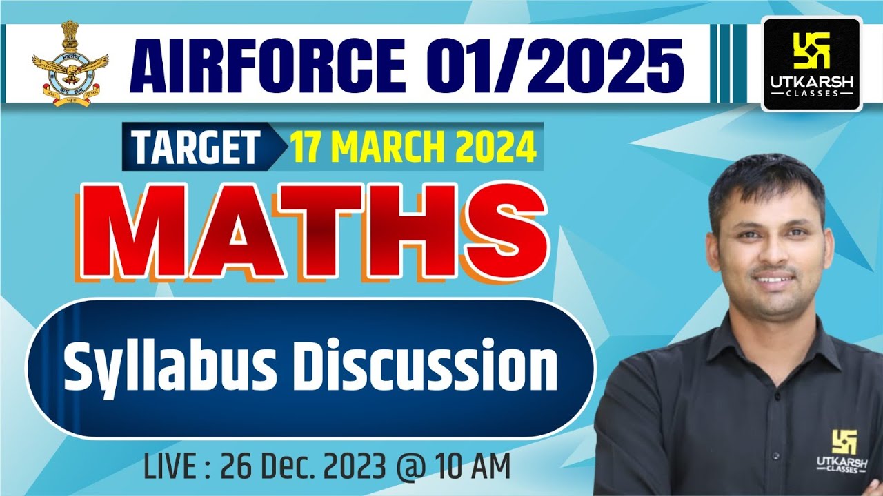 Air Force 01/2025 Maths Syllabus Analysis | बलिदान बैच 2.0 | AIr Force MATHS By Ravikant Sir