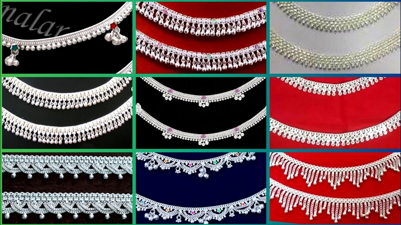 ২০২৬ রূপার পায়ের নুপুরের ডিজাইন/simple designer rupar nupur/Silver Feet Nupur/Payel Designs#anklets