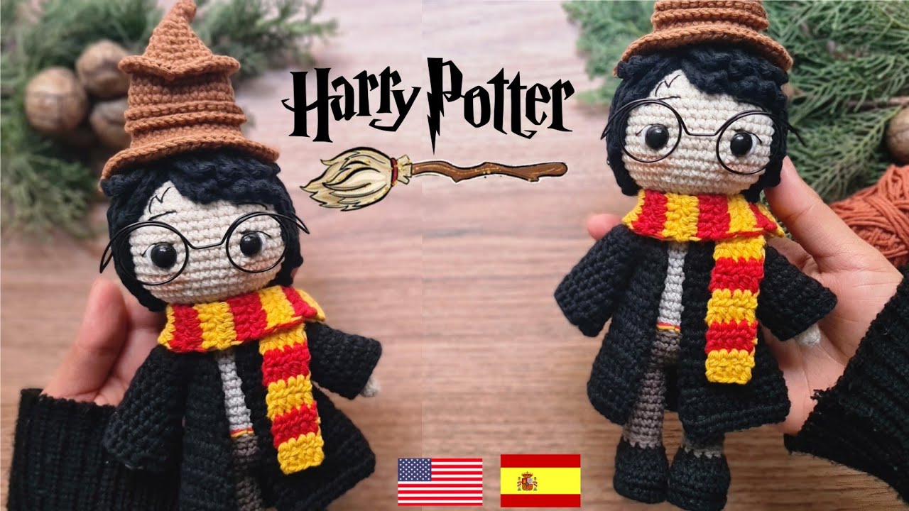 Harry Potter amigurumi (Español/Ingles) 1era Parte / Cuerpo y Cabeza