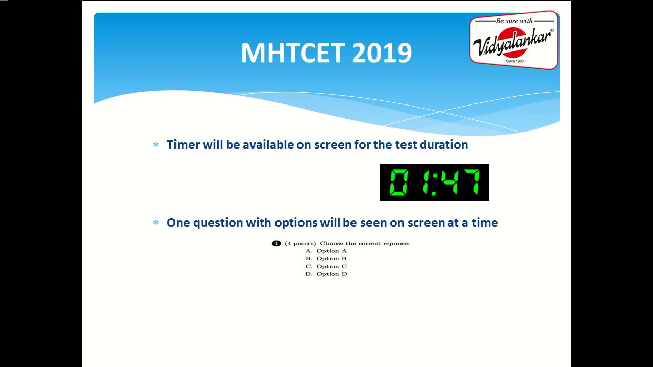 Vidyalankar | All about the Online MHTCET 2019 | Free Online  CET Mock-test
