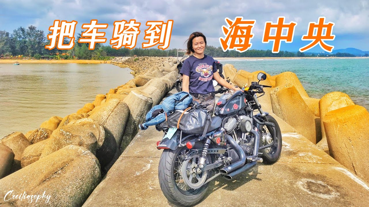 把哈雷骑上防波堤，一路骑到鸳鸯海中央 #4「春节摩旅」登嘉楼三号公路