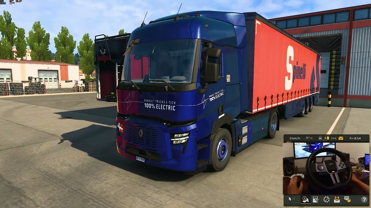 Silent Power Renault E-Tech Electric Truck | PXN V9 Gen2 Steering Wheel Gameplay