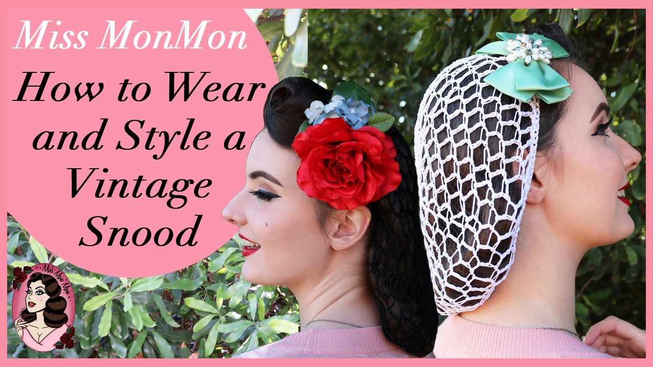 How to Wear and Style a Vintage Snood - Easy Pinup Hair with Miss MonMon