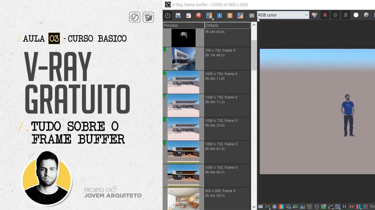 [CURSO GRATUITO DE V-RAY] AULA 03 - ENTENDENDO O FRAME BUFFER