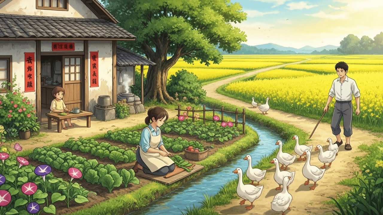 Harvesting Vegetables, Raising Poultry and Cooking Delicious Food with Eggs | Ghibli Vibe Video