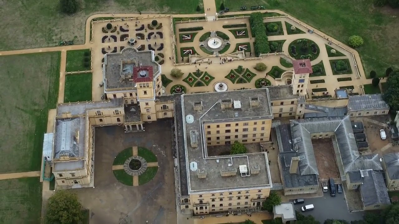 Osborn House.  Queen Victorias Summer House.  By DRONE - Isle of Wight UK - ECTV