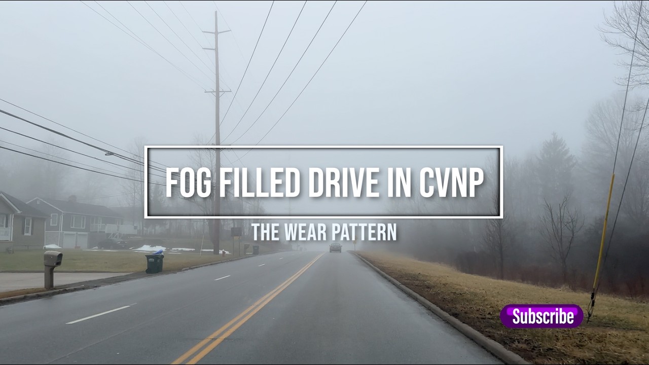 Foggy morning drive through Cuyahoga Valley National Park
