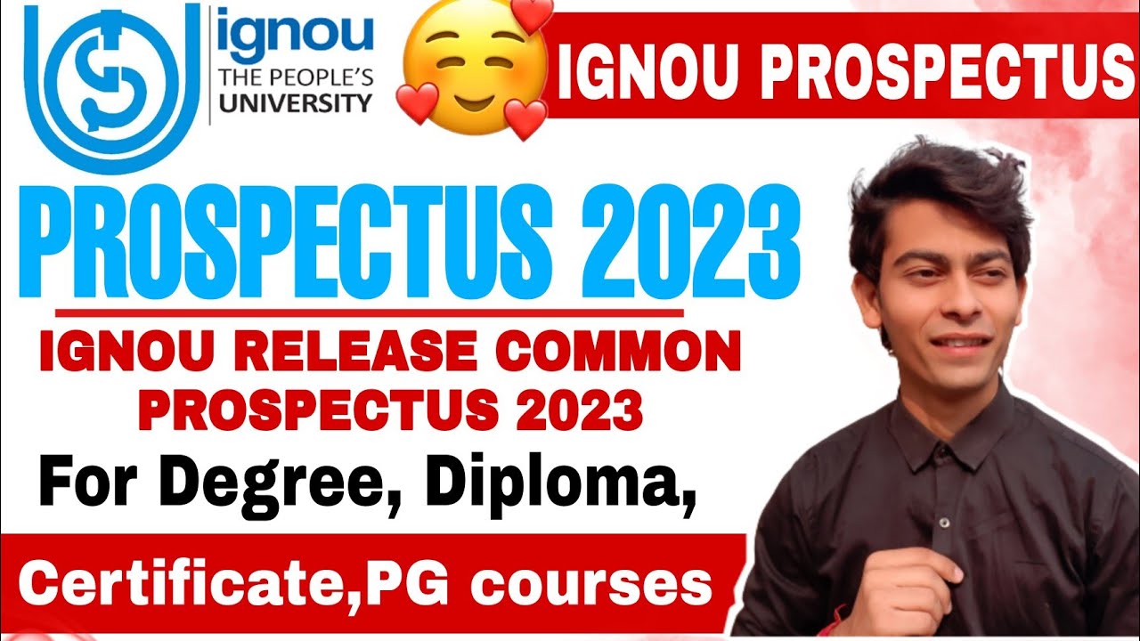 IGNOU Common Prospectus 2023 Release| Ignou release all courses Prospectus| complete information|