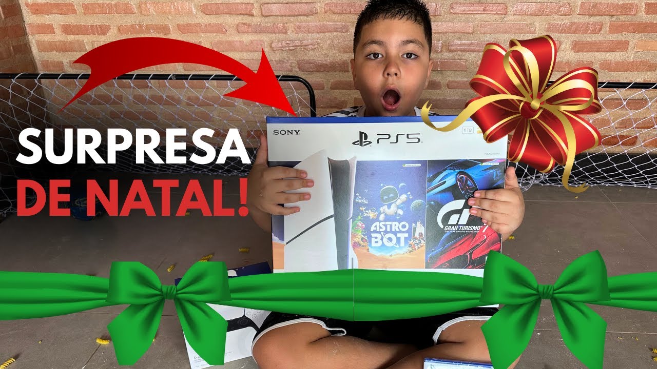 SURPREENDEMOS O KAUÃ COM UM PS5 DE NATAL (Era o Sonho Dele Foi Emocionante)