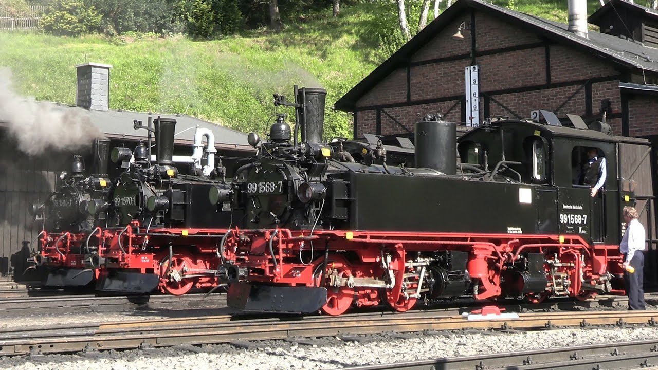 Kolej wąskotorowa Pre&szlig;nitztalbahn | 6 używanych lokomotyw parowych (4K)