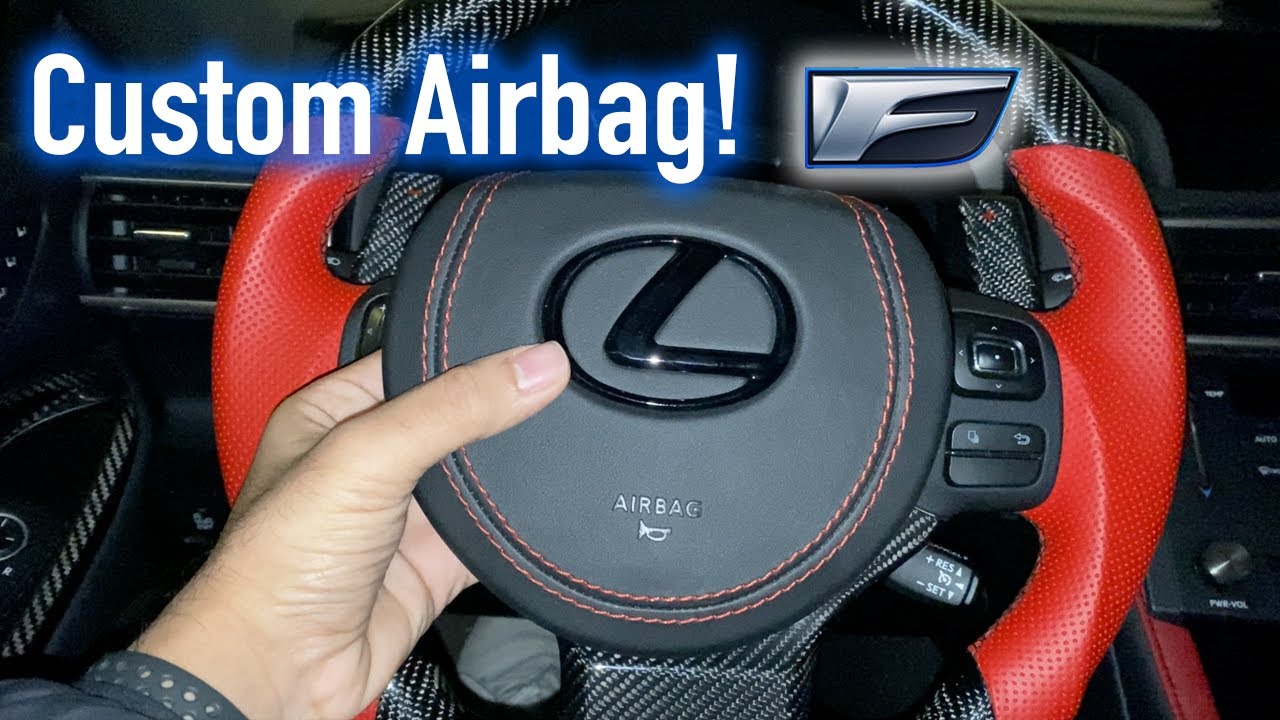 Installing a custom leather airbag in my Lexus RCF!