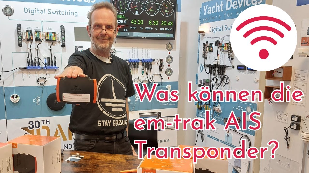 🌐 AIS Transponder von em-trak mit eingebautem Splitter und WiFi | von Busse Yachtshop