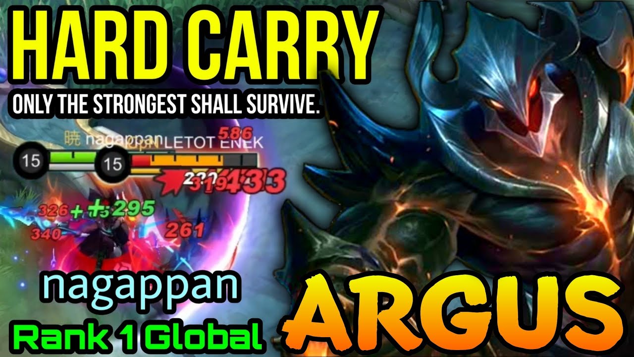 Hard Carry Argus MVP Play! - Top 1 Global Argus by nagappan - Mobile Legends Bang Bang