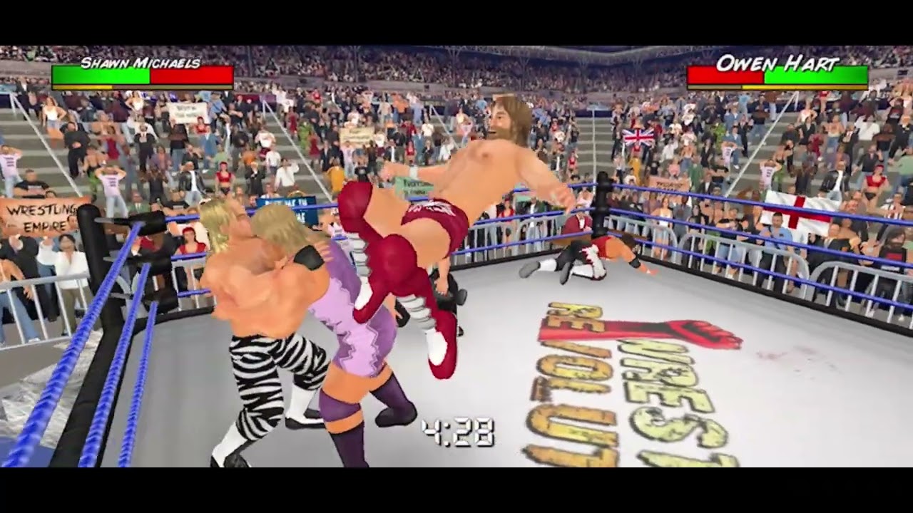 D.I.W Friday Night SD:Daniel Bryan v Shawn Michaels v Bret Hart v Owen Hart KOTR Quarterfinals Match